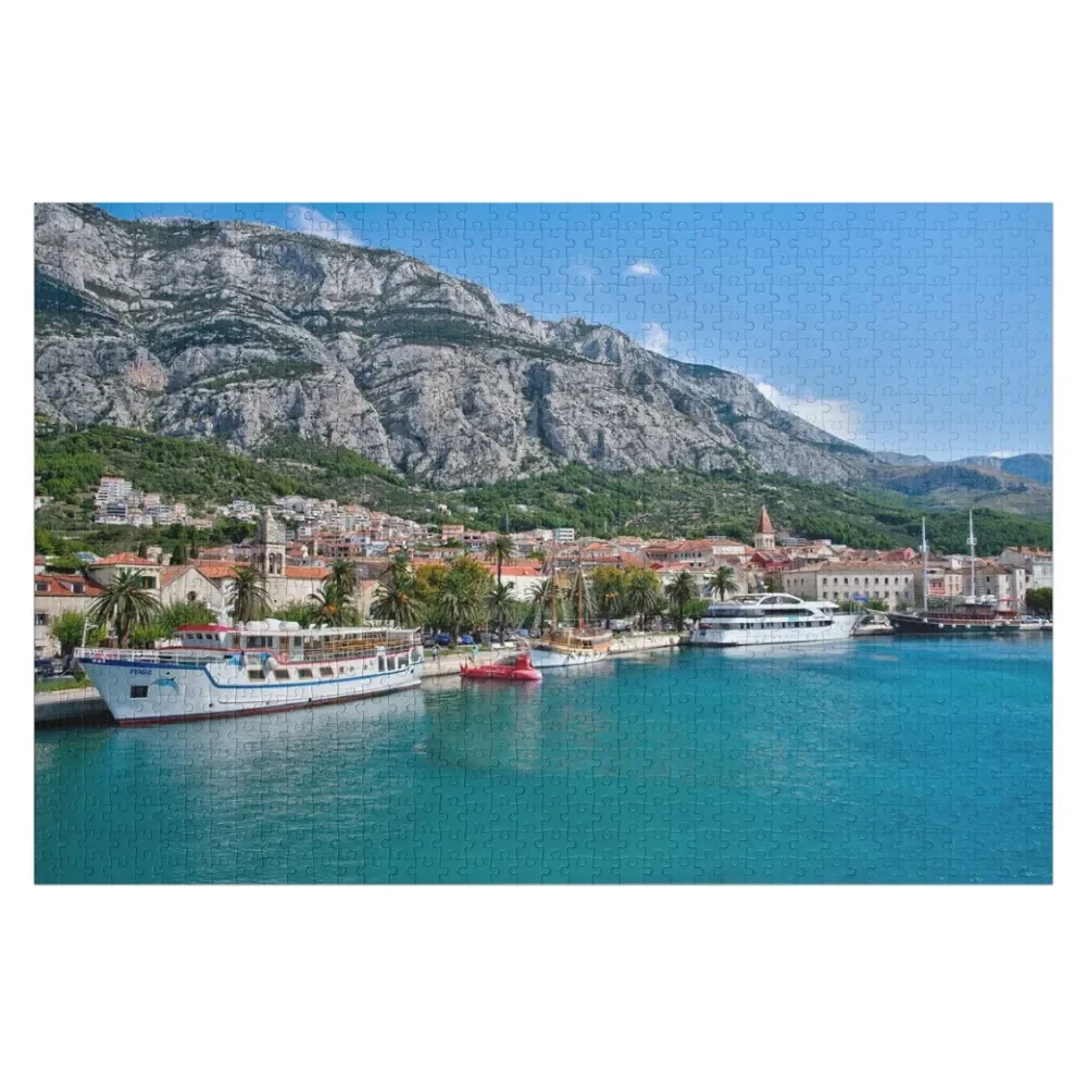 

Makarska Waterfront Vista Jigsaw Puzzle Personalized Kids Gifts Customizable Gift Personalized Gift Ideas Puzzle