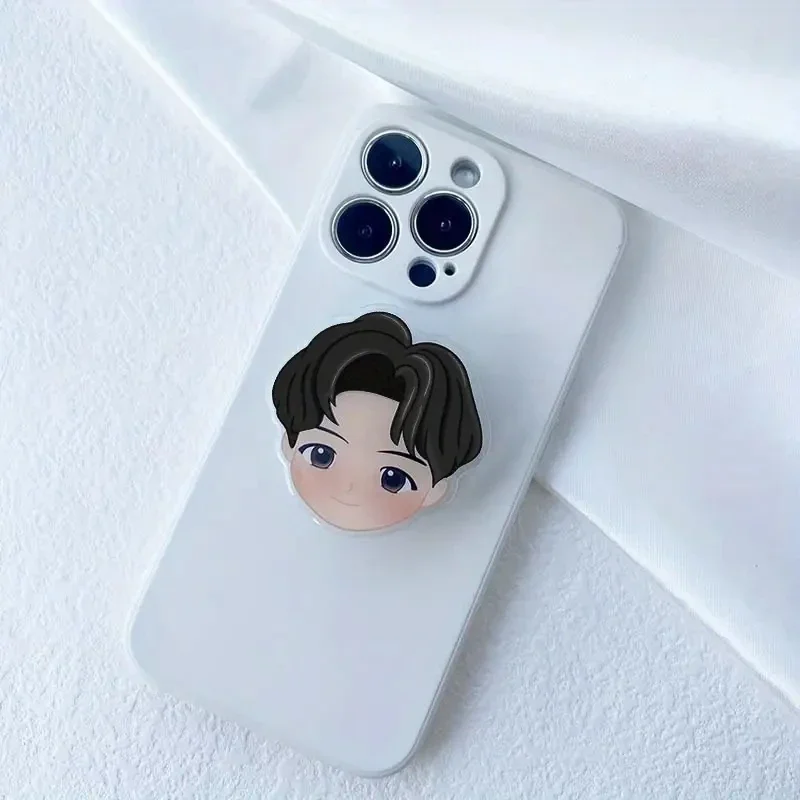 Korean Popular Idol Boy Group Phone Stand Acrylic Socket Grip Holder Retractable Lazy Stand Anime Character Phone Holder