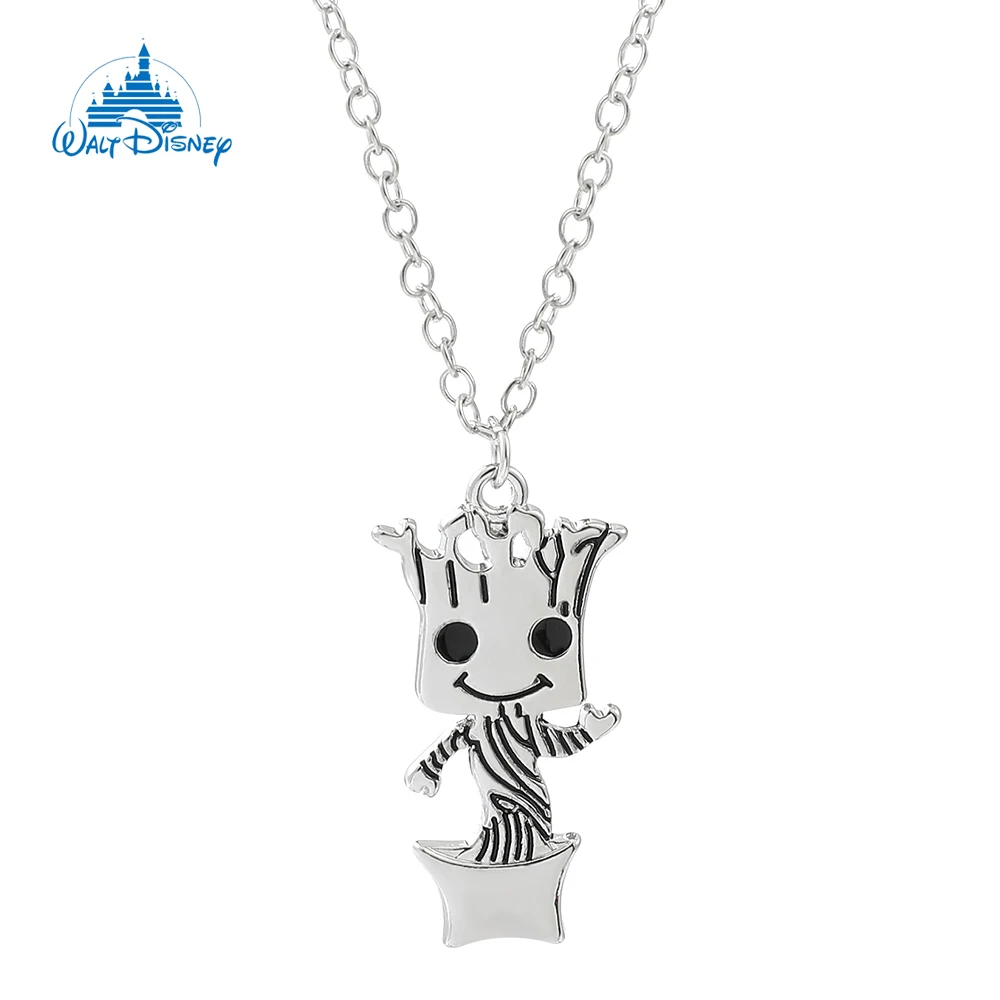 Disney Sci-fi Movie Marvel Avengers Groot Necklace Fashion Trend Superhero Tree People Necklaces Accessories Gifts For Fans