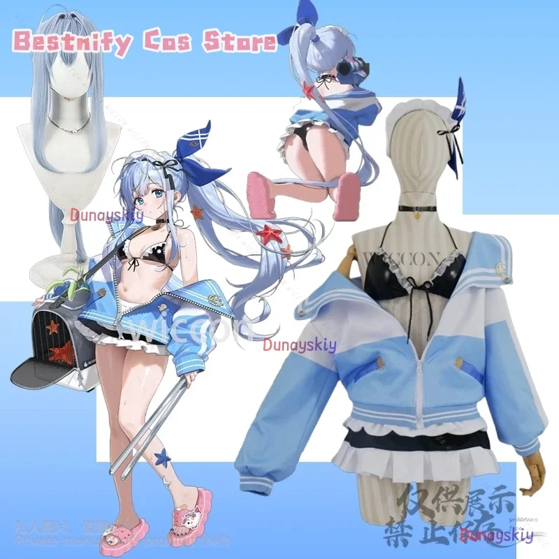 

КосплейАниме-игра NIKKE The Goddess Of Victory Косплей Якор Бикини Купальники Женский купальник Парик Комплект Женская сексуальная пляжная одежда Cos