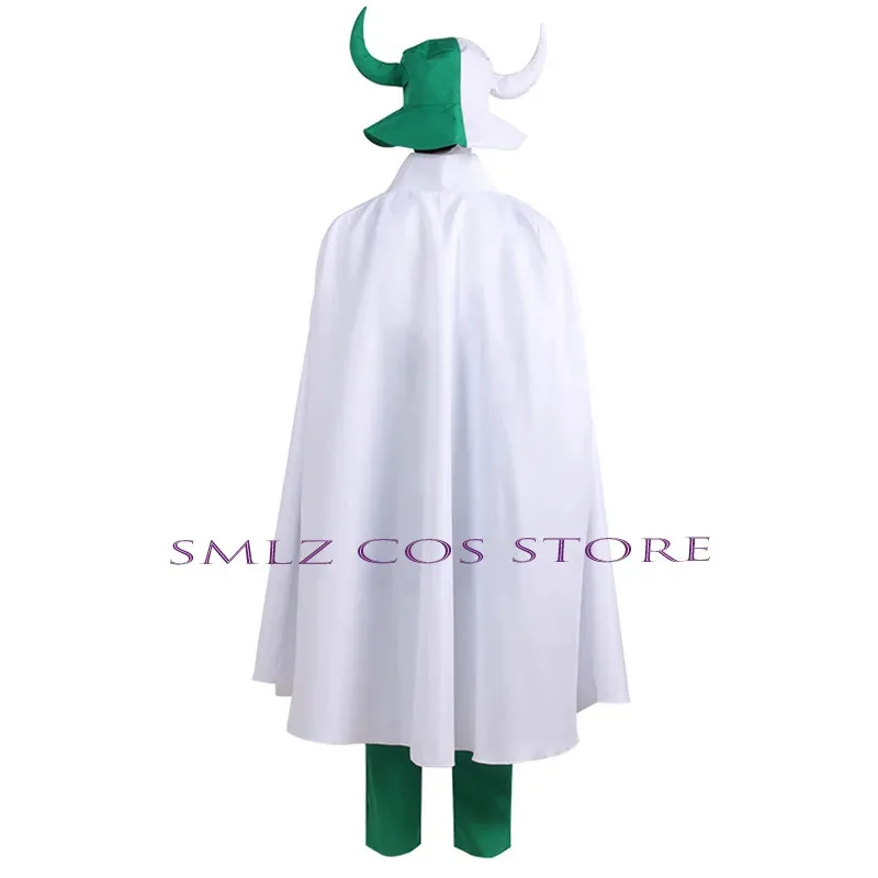 

CyPage One Cosplay Costume Anime Tobiroppo Wig White Cape Cloak Green Rompers Hat Full Set Uniform Man Carnival Halloween Suit