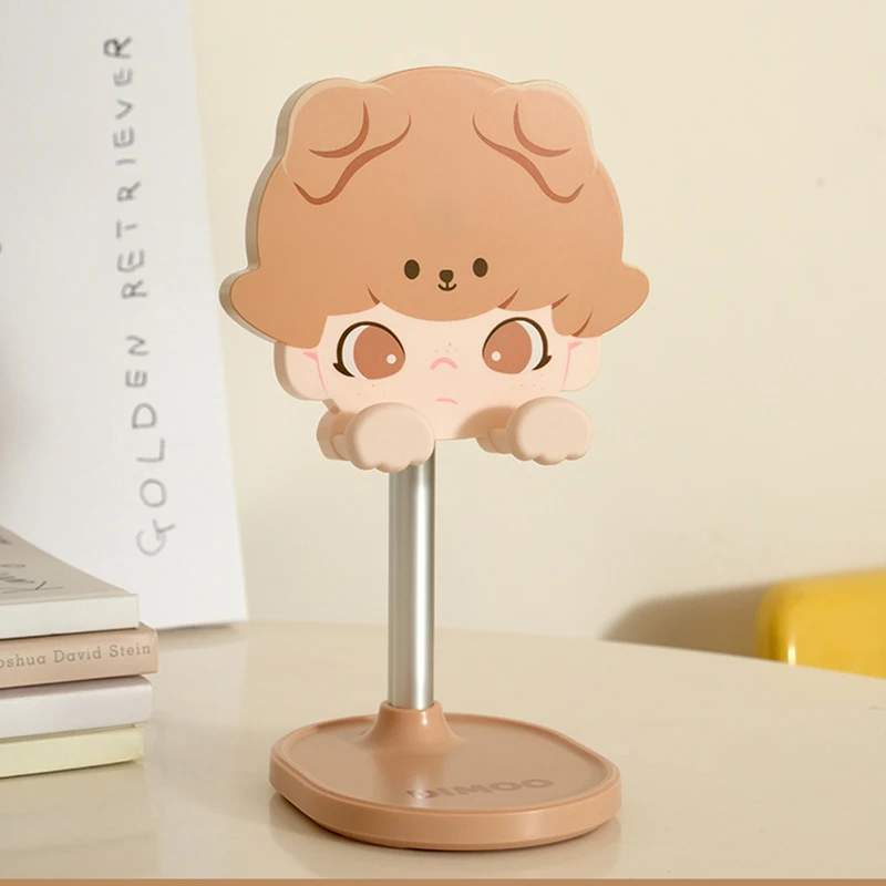 Pop Mart Dimoo Animal Kingdom Series Mobile Phone Holder Toys Doll Cute Anime Figure Desktop Ornaments Collection