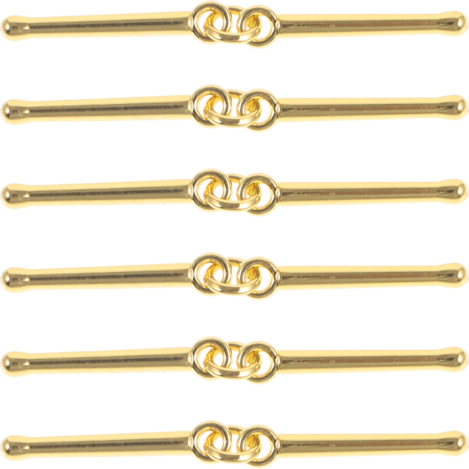 

6 Pcs Jewelry Drum Stick Pendant Ornaments Charms Bracelets Key for Necklace Making Golden Braclets Craft