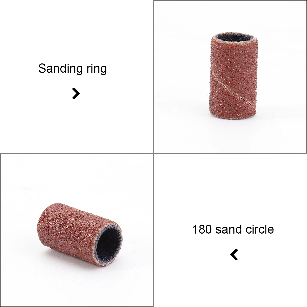 100 قطعة قماش كاشط أحمر أسطواني رأس مطحنة 1/2 ''طبل 1/2'' الارتفاع 180 # أدوات مثقاب الأظافر الكهربائية #6