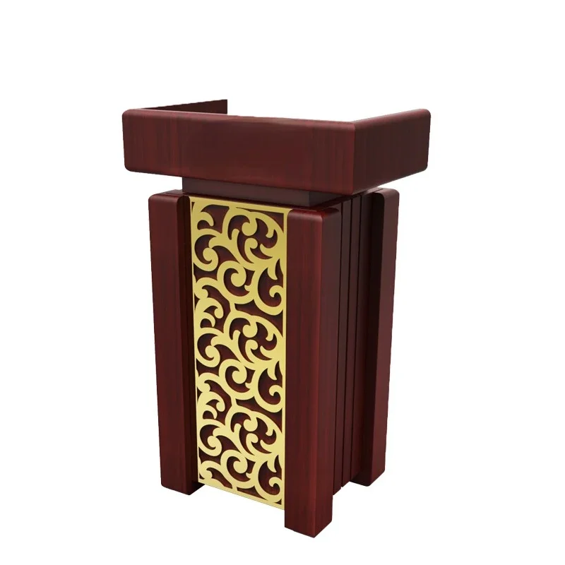 Modern Luxury Hotel Church Pulpit Solid Wood Rostrum