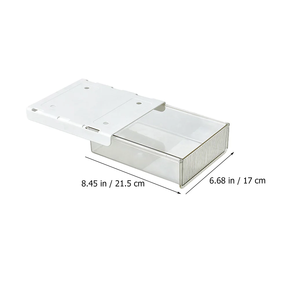 

Sturdy Drawer Type Under Desk Organizer For Stationery Tools Large Capacity Hidden Sticky Drawer Desktop Storage Box