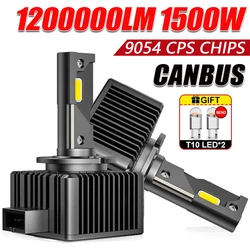 D3S D1S LED Headlights Canbus 1:1 HID D2S D4S D8S D1R D2R D3R D4R Auto Lamp 1200000LM 1500W Plug&Play Turbo LED Bulbs For Car