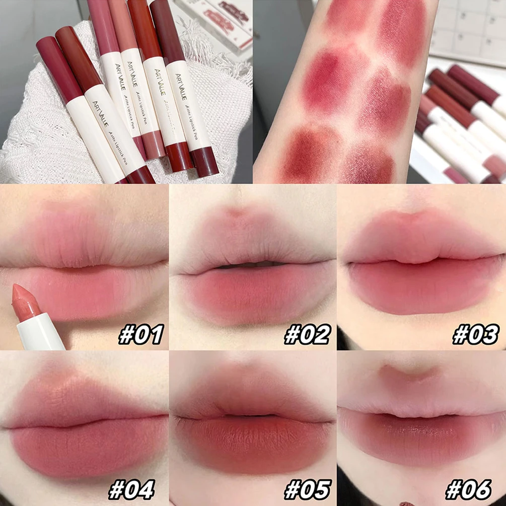 Nude Lipliner Waterdichte Langdurige Matte Lippenstift Potlood Rode Roze Lippen Omtrek Make-Up Krijt Stick Lip Tint Lijn Cosmetica