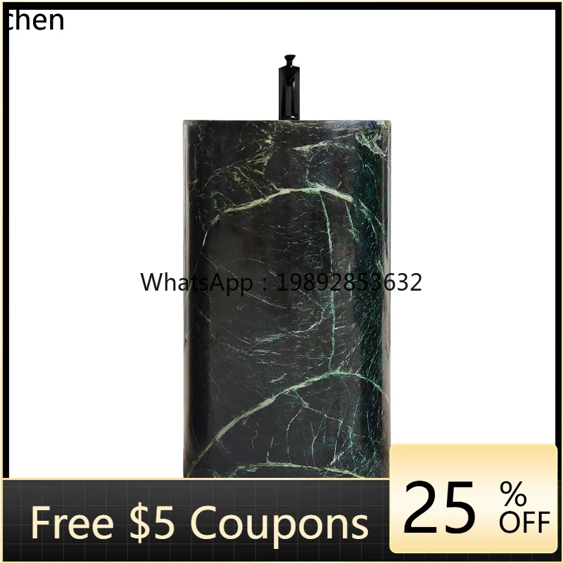 

natural marble integrated column basin floor-to-ceiling washbasin hand washbasin