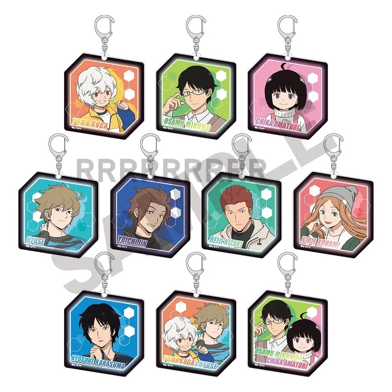 Anime Keychain Doll Hyuse Yuma Kuga Osamu Mikumo Chika Amatori Acrylic Keyring Bag Pendant for Gift