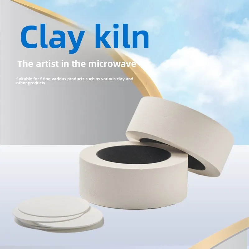 Large Microwave Glass Fusing Kiln with 10 Sheets Kiln Separator Paper DIY Pottery Kit for Beginners Home Handmade Jewelry Making
