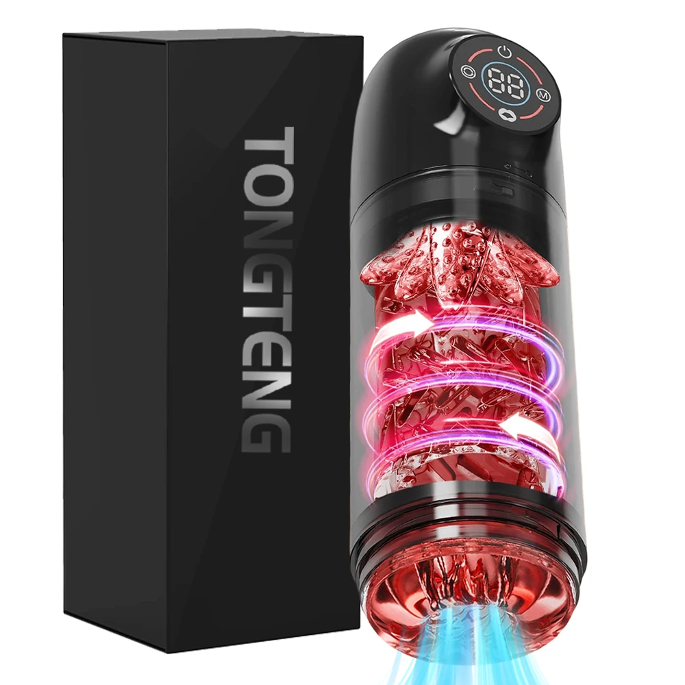 Automatic Male Masturbator Cup 7 Sucking Rotating Licking Modes Pocket Pussy Stroker Blowjob Penis Pump Sex Toys For Men