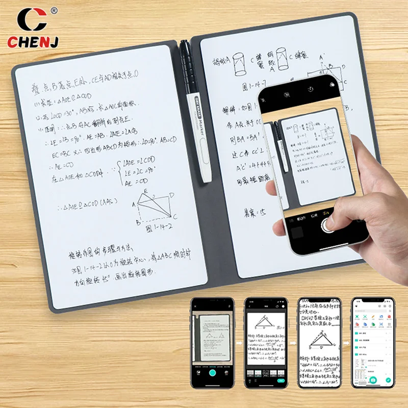 A5 Portable Reusable Whiteboard Notebook Book With Free Whiteboard Pen Erasing Cloth Weekly Planner Portable Notebooks