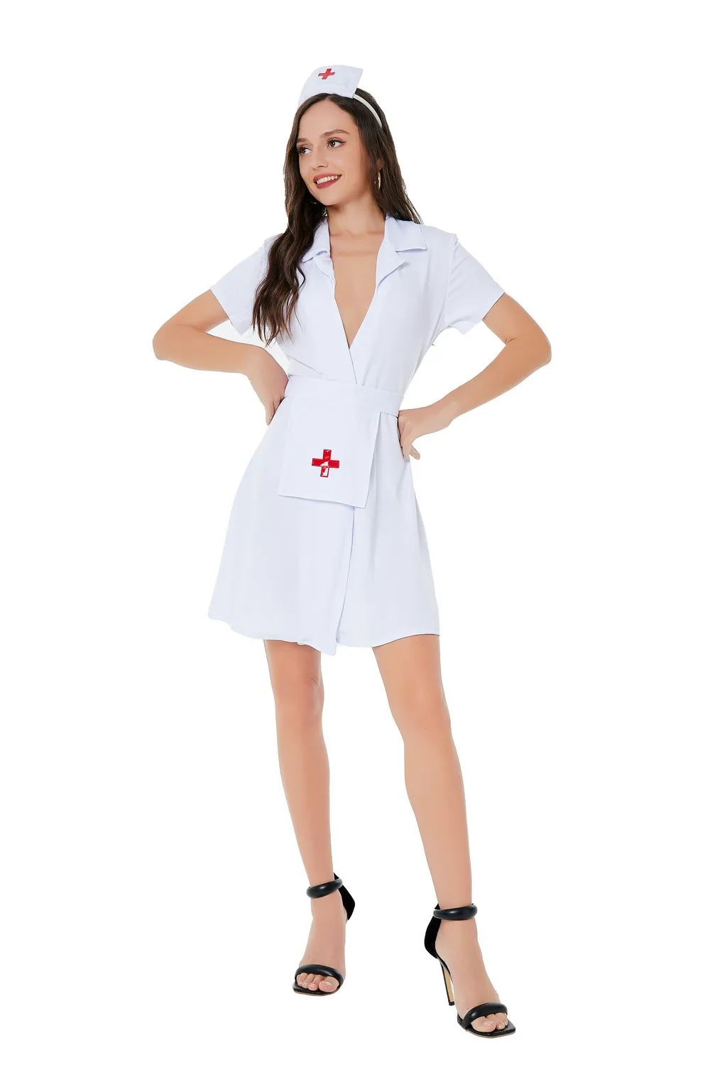 Robe d'Infirmière Sexy Coupe Basse, Uniforme de Jeu Sexuel pour Adulte, Tentation