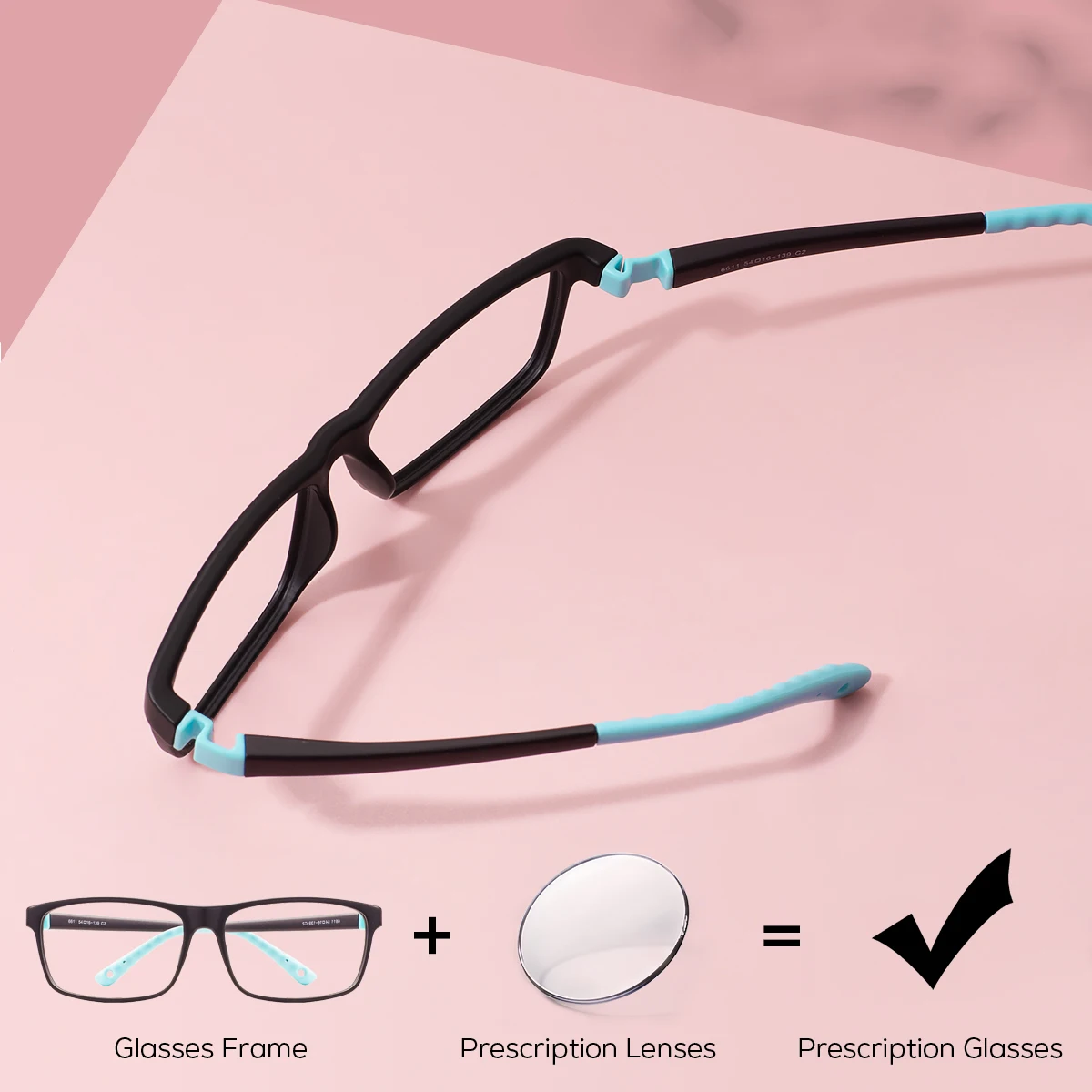 

Ultralight TR90 Kids Boys Rectangular Full Rim Flexible Prescription Glasses Girls Plastic Square Children Optical Glasses