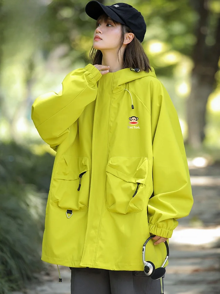 

PaulFrank Large Mouth Monkey Trendy Couple Hiking Clothes Men's Outdoor Casual Jaet Coat Spring Autumn Polyester Fiber