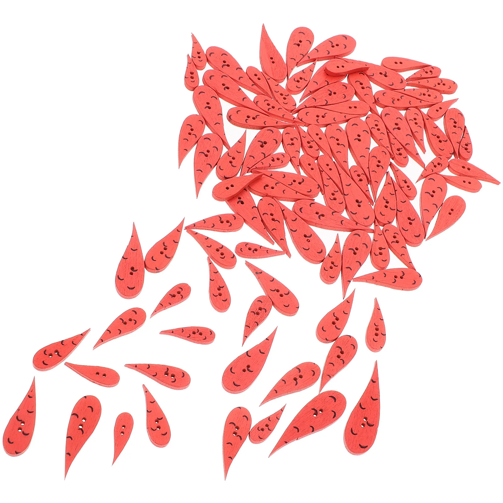 

200Pcs Wood Carrot Buttons Cartoon Style Theme Accessory Long Service Life Sewing Weaving Handicrafts Supplies