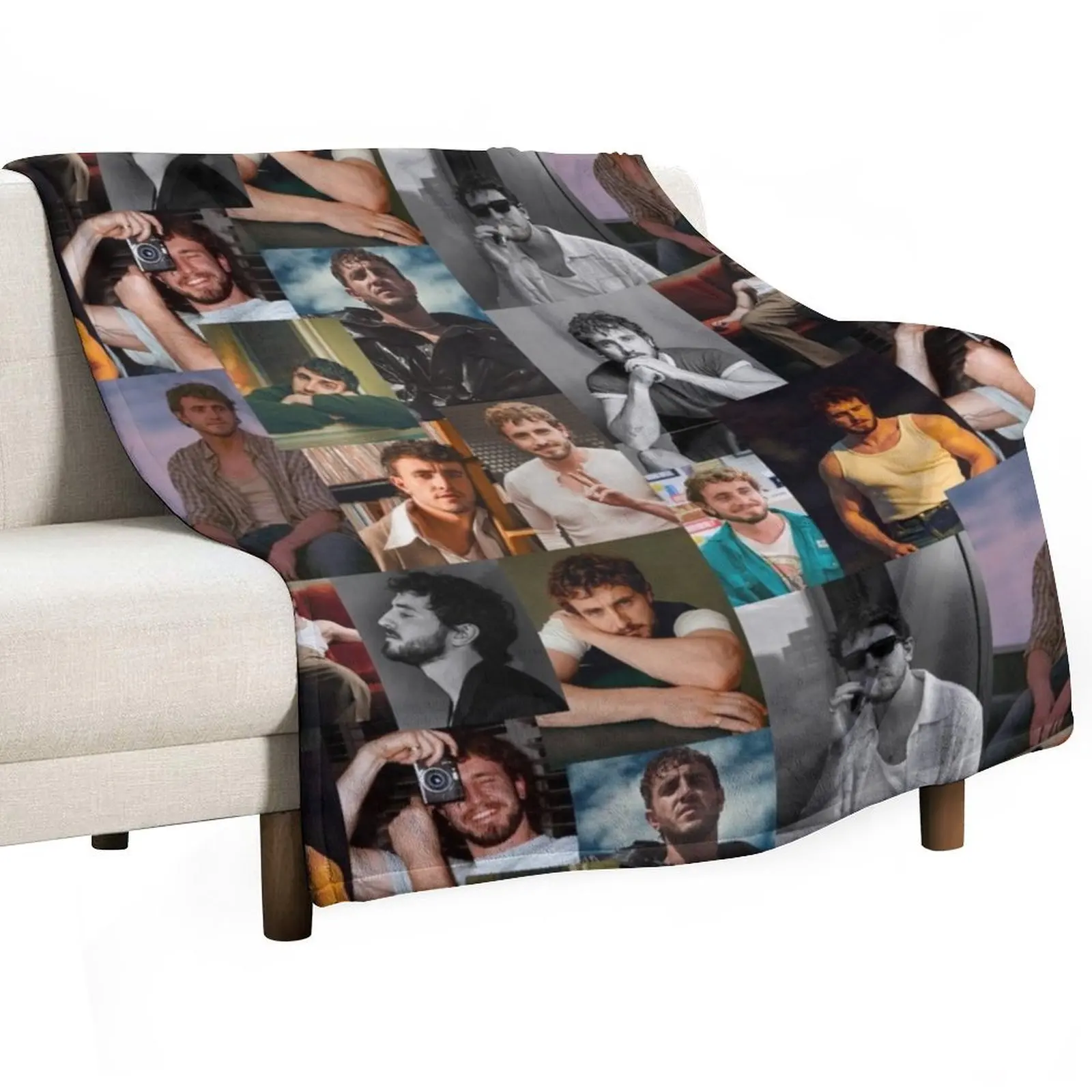 

paul mescal collage Throw Blanket Versatile Cozy Throw Blanket for All Occasions