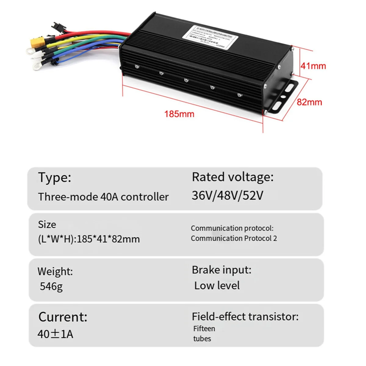 36/48V/52V E-Bike 40A 1500/2000WสามโหมดSine Wave Brushless Controllerสําหรับไฟฟ้าจักรยานสามล้อEbike E-Scooter