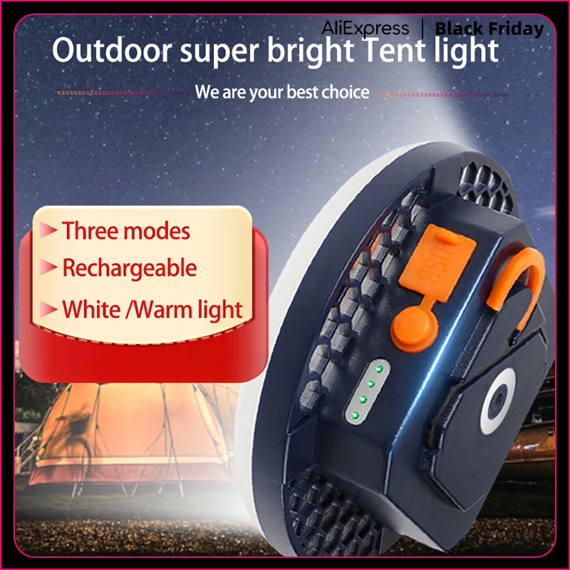 MOSLIGHTING 30W Camping Light Portable Rechargeable Multifunctional LED Flashlight Fishing Emergency Maintenance Tent Lamp