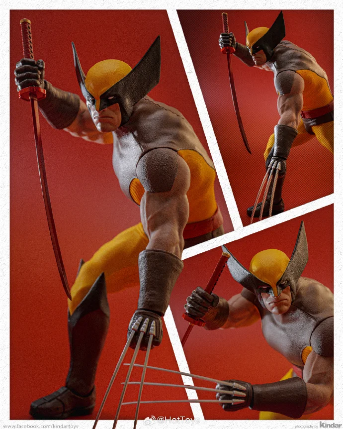 New In Stock Hottoys Ht Hono Studio 1/6 Marvel Series X-Men Wolverine - Brown Joint Manga Version Movable Gift