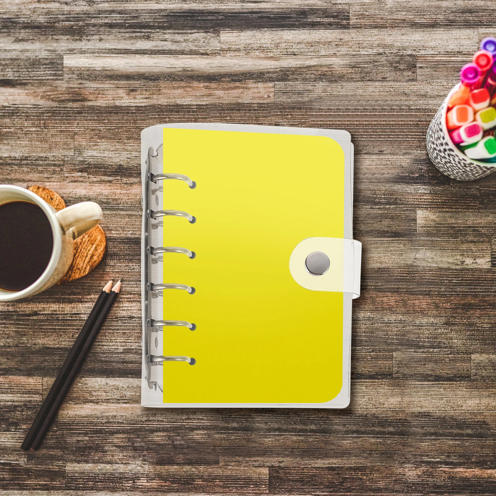 

PVC Loose Leaf Notebook Cover Waterproof Lightweight Binder Journal 6 Hole Refillable Student Planner Diary Protector Folder