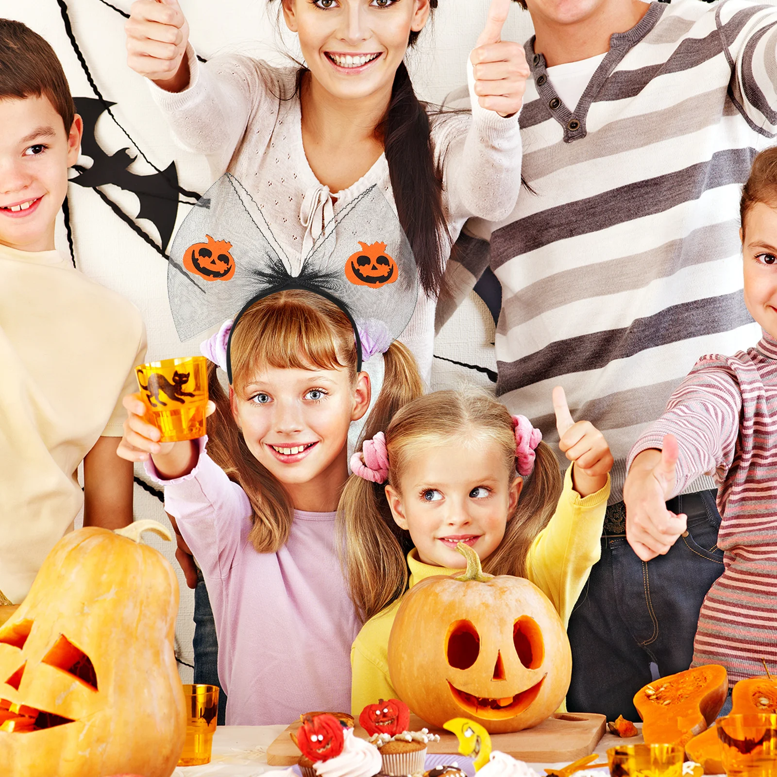 

Halloween Headband Pumpkin Hair Accessories Headwear for Women Funny Headbands Costume