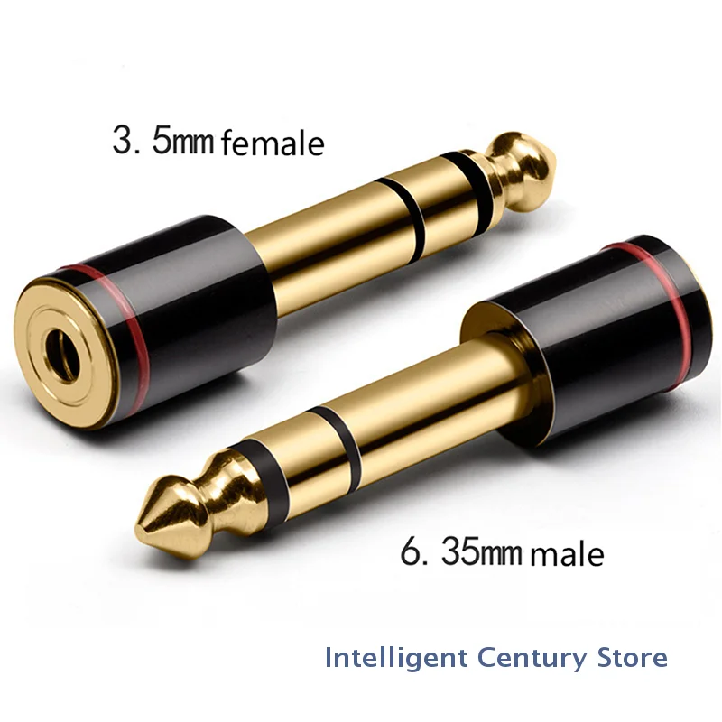 1 Pc 6.35mm 1/4 Male to 3.5mm 1/8 Female Connector Stereo Headphone Adapter Audio Jack Adapter for Aux Cable Headphone