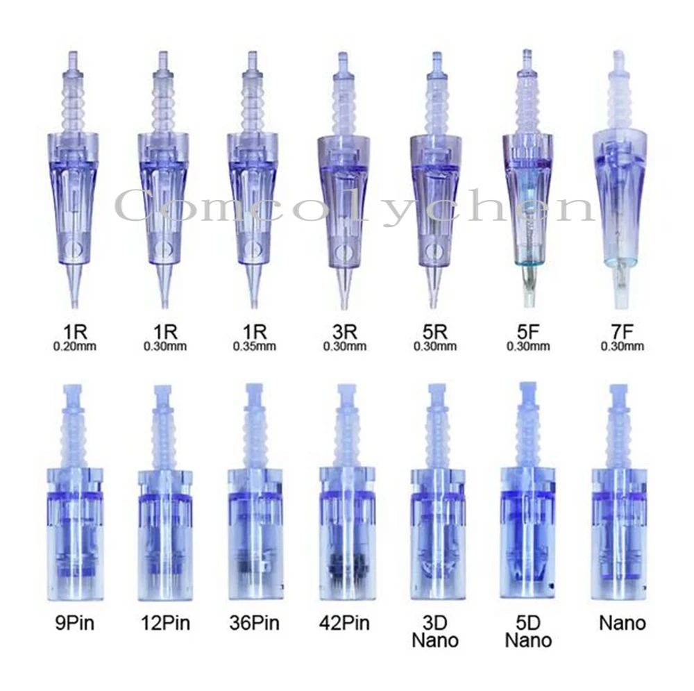 Dr Pen Horizon-Stylo Derma à baïonnette Microneedling, Adhérence Grossière, Remplacement du Timbre, 9, 12, 24, 36, 42 Broches, 10Pcs