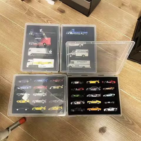 Matchbox car model storage box 1:64 ratio alloy car model 15 grid organizing and collecting box
