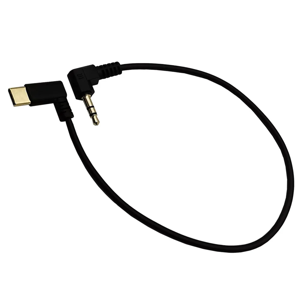 كابل محول الصوت العام من النوع C إلى 3.5 ملم مطلي بالذهب للهاتف المحمول ومكبر صوت AUX للسيارة وكابل توصيل سماعة الرأس