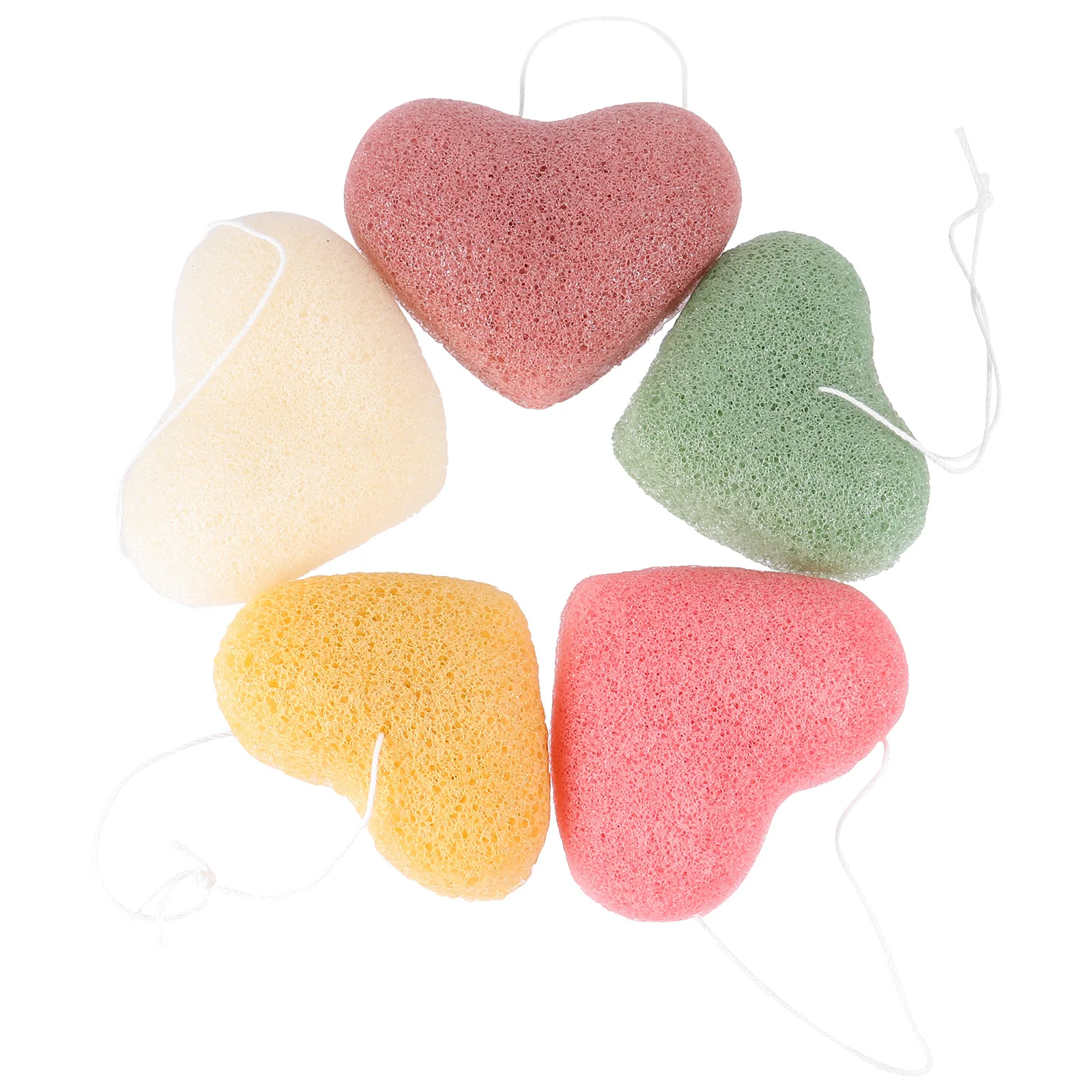 

5 Pcs Face Wash Make up Sponges Pads Facial Exfoliator for Cleaning Scrubber Exfoliating Cleansing