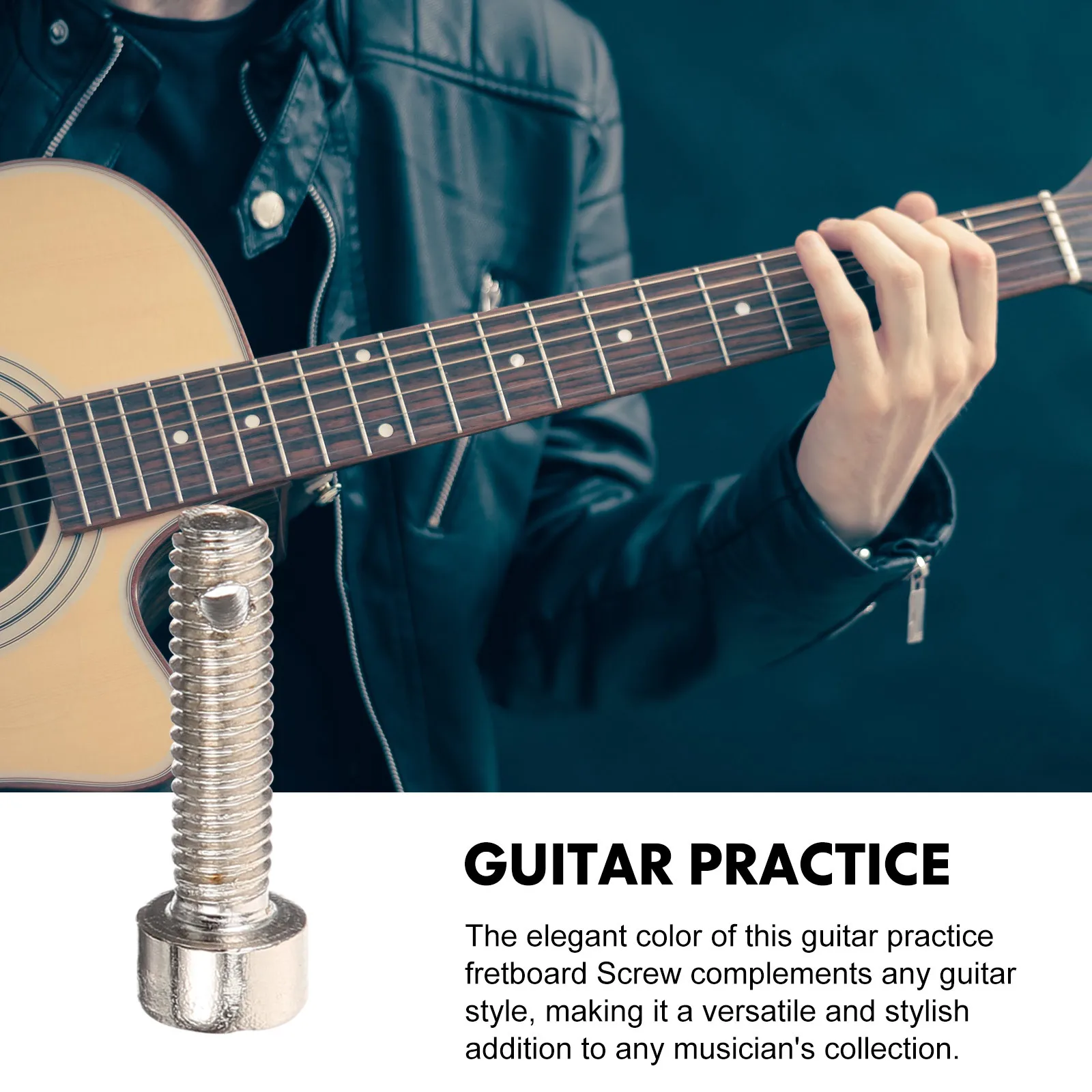 

10Pcs Pocket Guitar Screw Solid Material Durable Guitar Chord Trainer Screw Practice Tool Fingerboard Supply Accessory