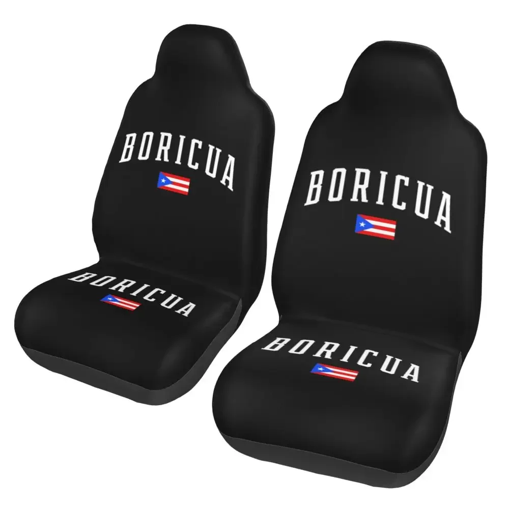 

Boricua Puerto Rico Flag 2PCS Car Seat Cover Anti Fouling Front Seat Cushion Car Truck SUV Protective Cover Seat Cover
