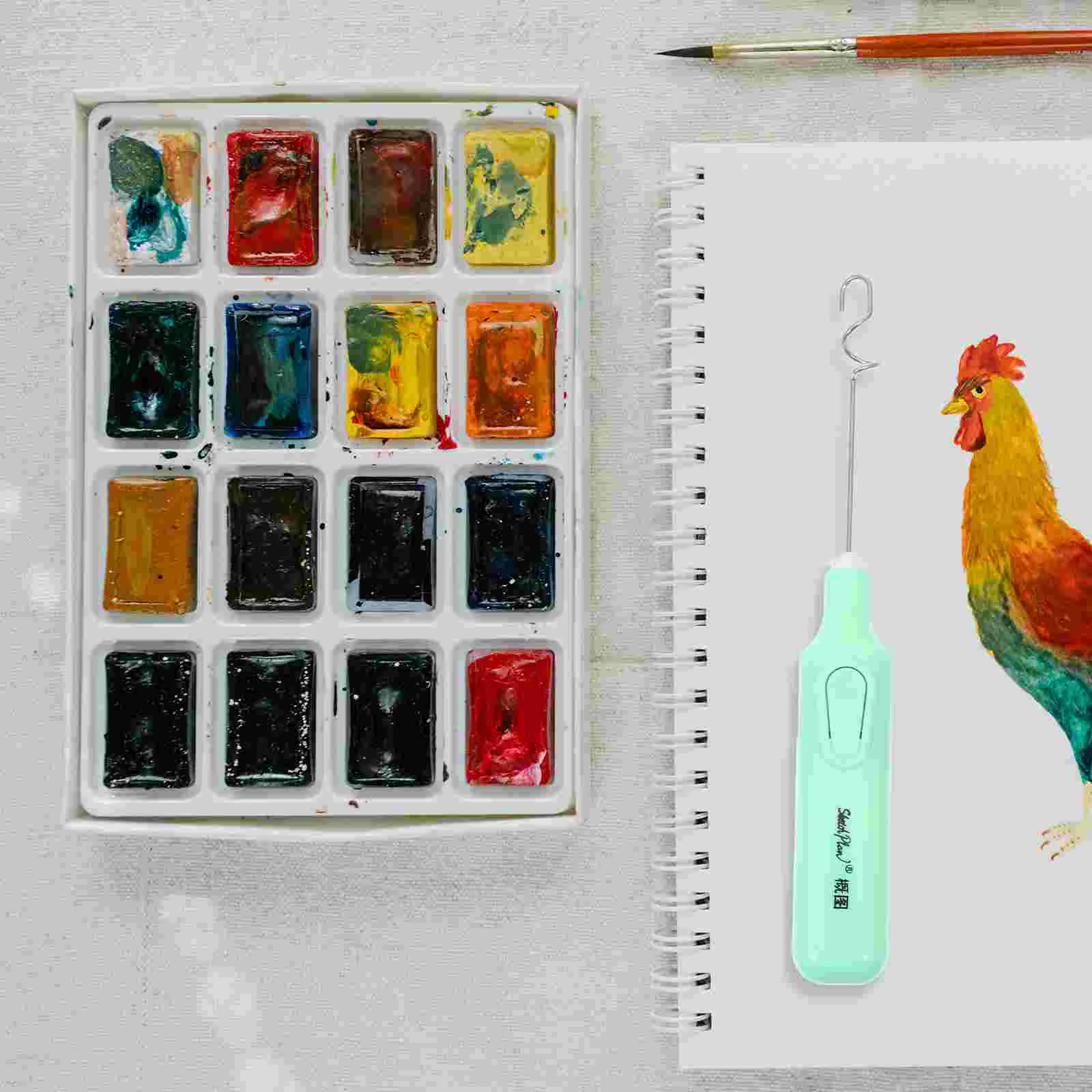 Gouache Paint Mixing Portable Mixer Student Pigment Electric Agitator Suite Color Plastic Painting Ink Tool