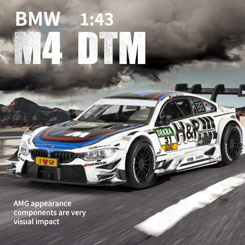 1:43 M4 DTM With Display Box Alloy Car Diecasts & Toy Vehicles Car Model Miniature Scale Model Car For Children