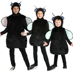 Adult Boy and Girl Kids Halloween Carnival Party Animal Costume Black Little Fly Masquerade Cosplay Wings