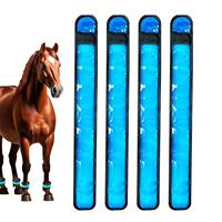 Horse Ankle Straps 4 pcs Reflective Leg Bands with LED Lights for Night Training Equestrian Safety Parade Show Farm Horseback