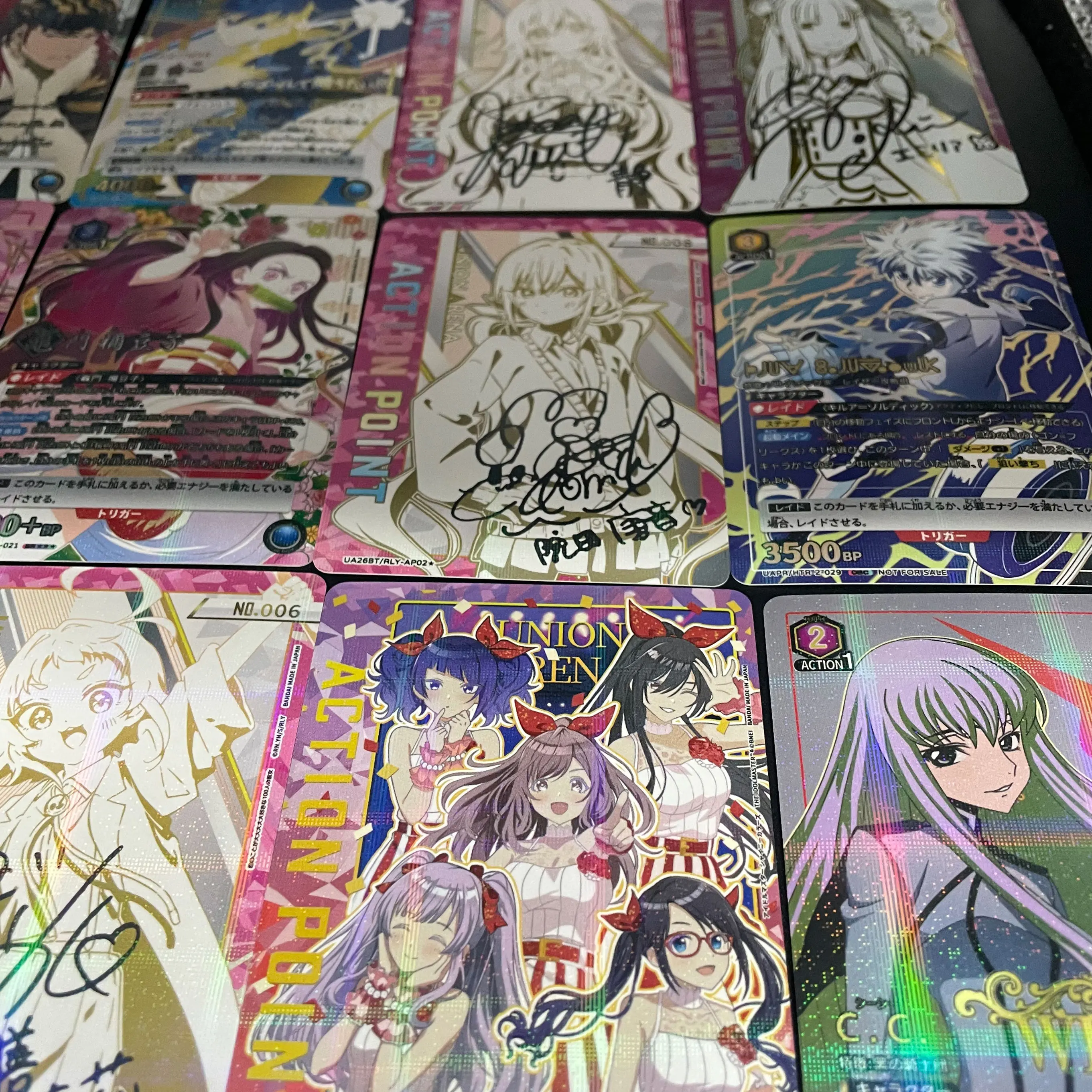 การ์ดโฮโลกราฟิกแบบทำเองสไตล์ผ้าพันแผล UA  ไอจิโกะ คุโรซากิ โอริฮิเมะ อิโนะอุเอะ อาสึนะ ซากิ ฮานาโซโนะ  คอลเลคชั่นการ์ดโฮโลสี