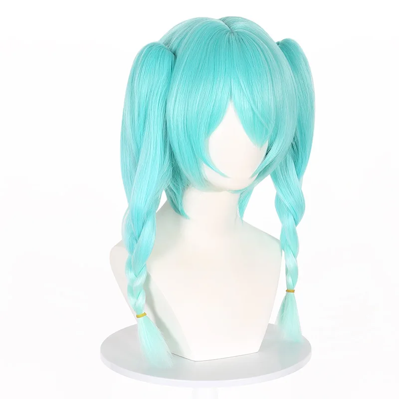 's Cute Bunny Girl Cosplay Wig With Double Ponytails And A Tiger Clip In Solid Color