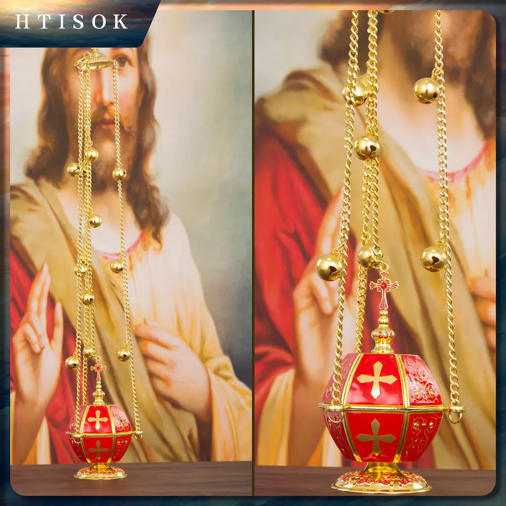 

Orthodox Altar Decor, Church Ceremonial Censer, Easter Christmas Religious Gift, Handmade Incense Burner