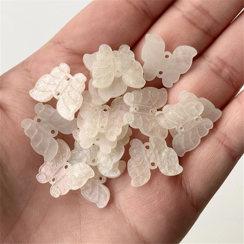 20 pz nuovo creativo acido acetico farfalla perline acriliche connettori di fascino orecchini fai da te gioielli per capelli che fanno accessori ornamento