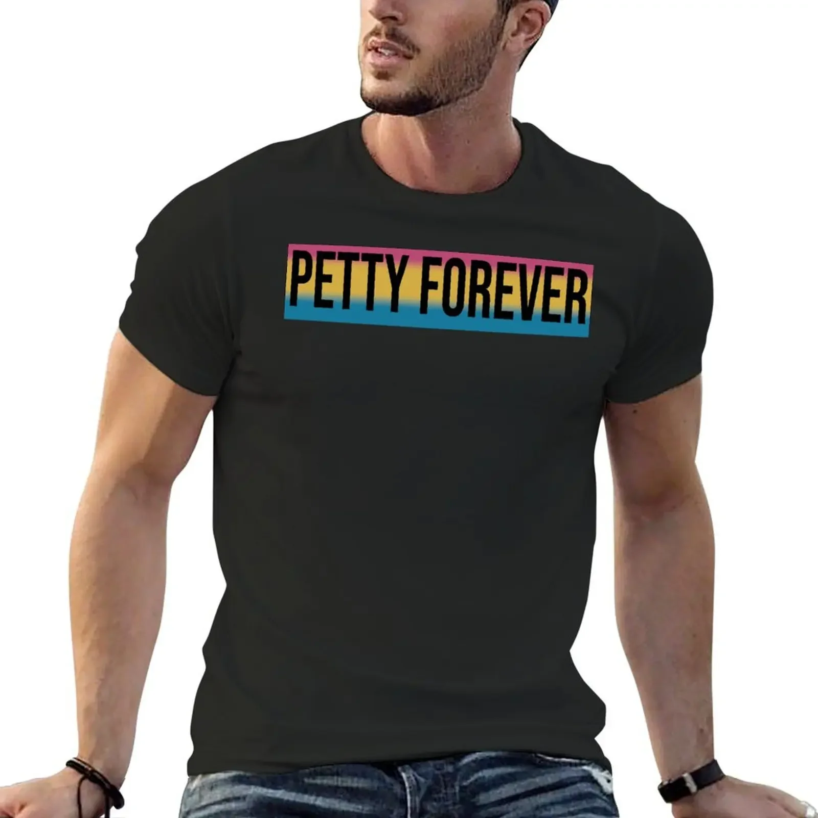 Petty Forever Sticker T-Shirt quick drying shirts graphic men clothings