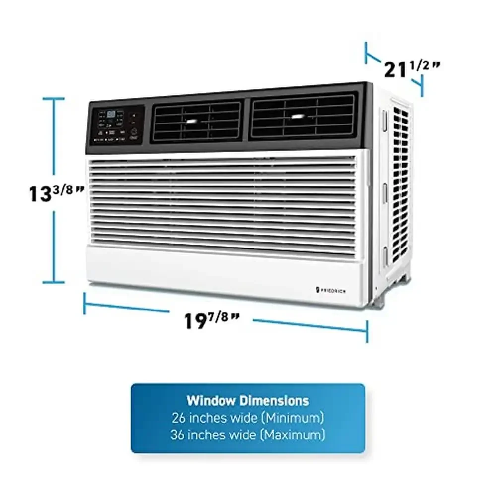 Chill Premier Smart Air Conditioner Window Unit WiFi Control 12000 BTU White 3 Cooling Speeds 8-Way Airflow 450-550 sq.ft.