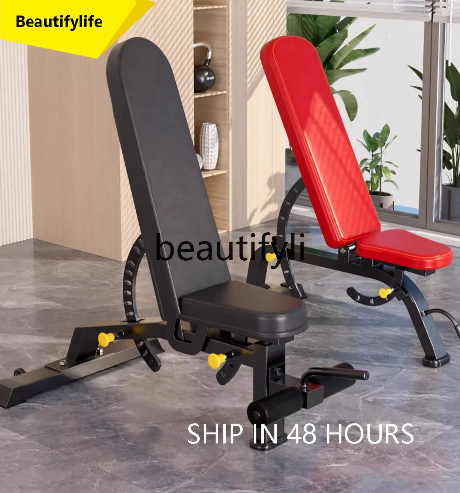 

J3215 Multifunctional Dumbbell Stool Home Fitness Equipment Sit-up Board Fitness Chair, Professional Bench Press Stool