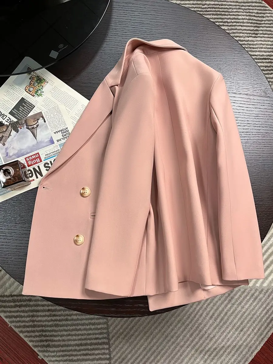 

Blazer Oversize Women Women'S Summer Suit Double-Faced Drape Sparkly Sliver Gliiter Silky Smooth Letter Dots Promotion Outdoor