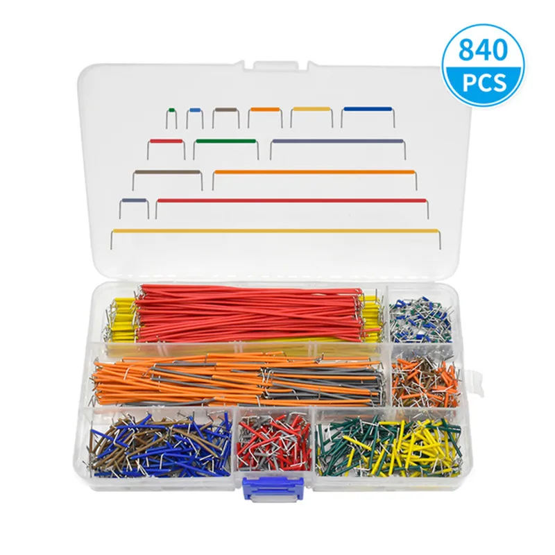 140-840Pcs Preformed Breadboard Jumper Wire Kit 14 Lengths Assorted for Breadboard Prototyping Circuits DIY Electronic Kit