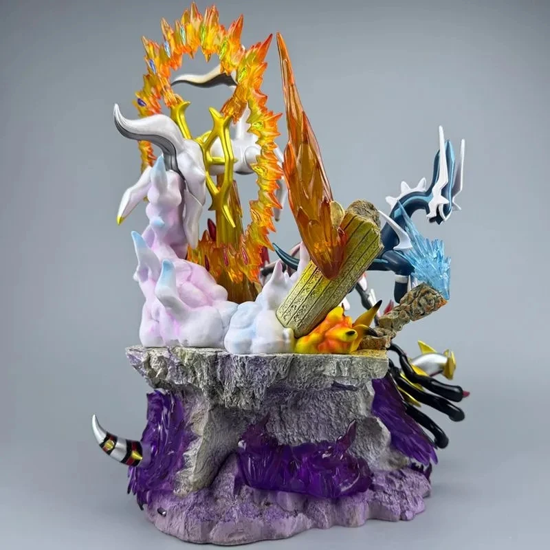 新しいポケモンアニメフィギュア LED ライトアップ Gk 像ディアルガ