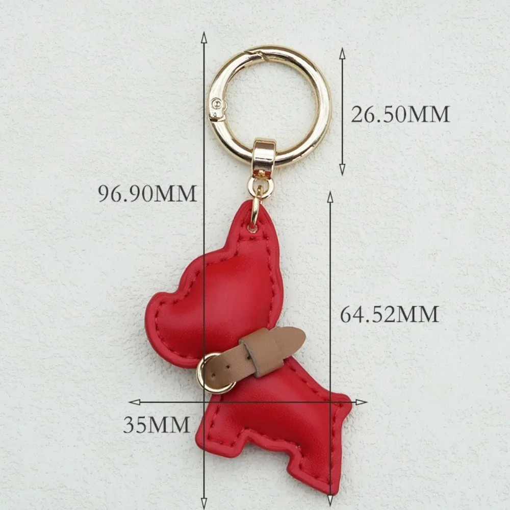 French Bulldog Keychain Cute Puppy Cartoon PU Leather Dog Hanger Fashion Animal Dog Bulldog Bag Pendant Backpack Decoration
