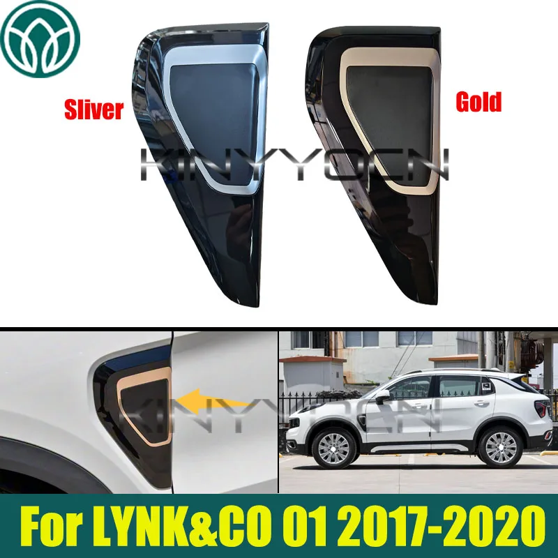 

Front Side Door Fender Vent Louver Trim Side Fender Trim For LYNK&CO 01 2017-2020 Side Wing Door Fender